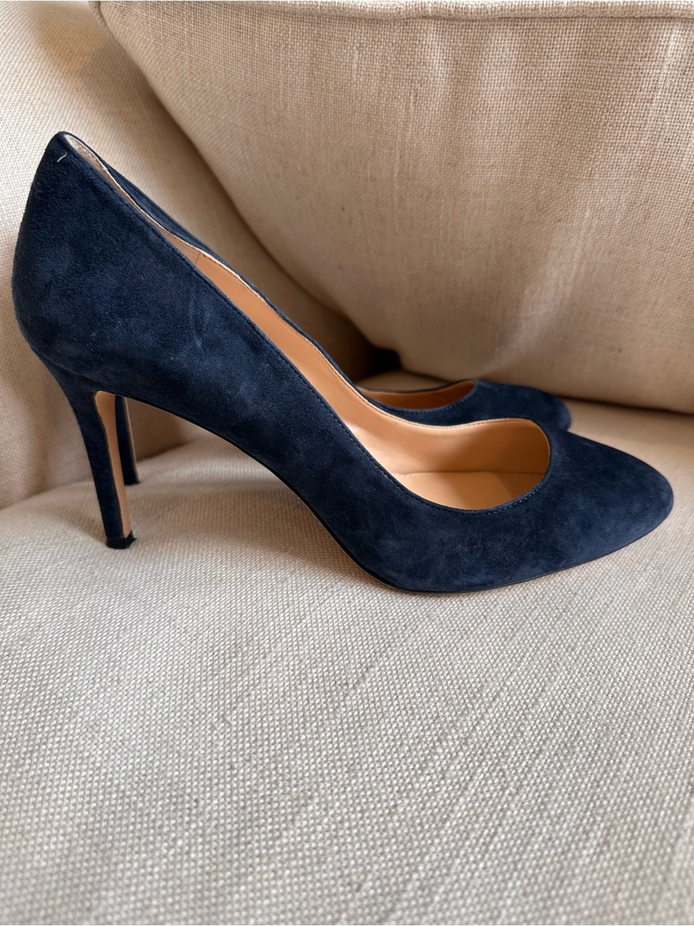 Vince Camuto Navy Suede Pointed-Toe Stiletto Pumps